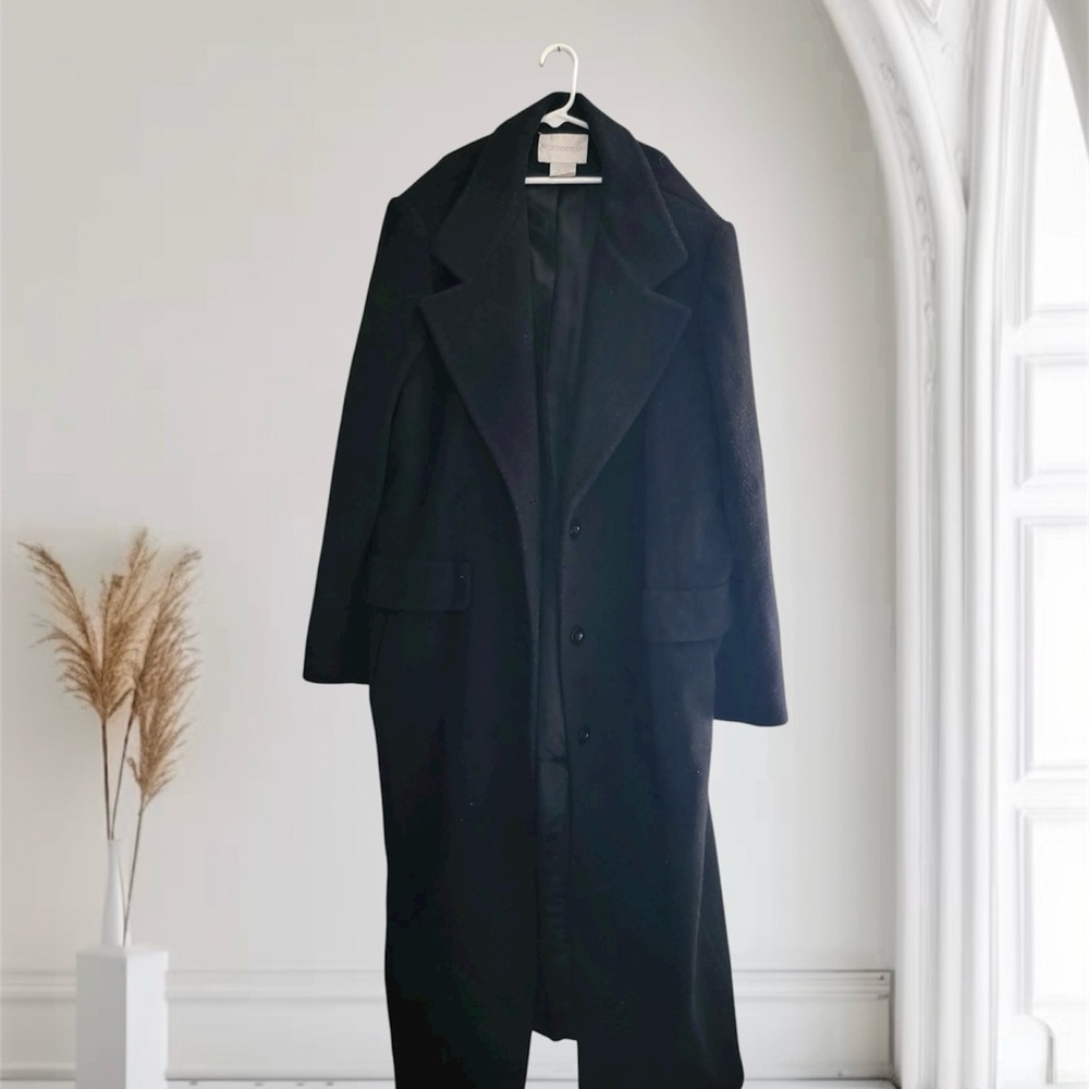 Worthington Women’s Black Wool and Cashmere Blend Maxi Coat